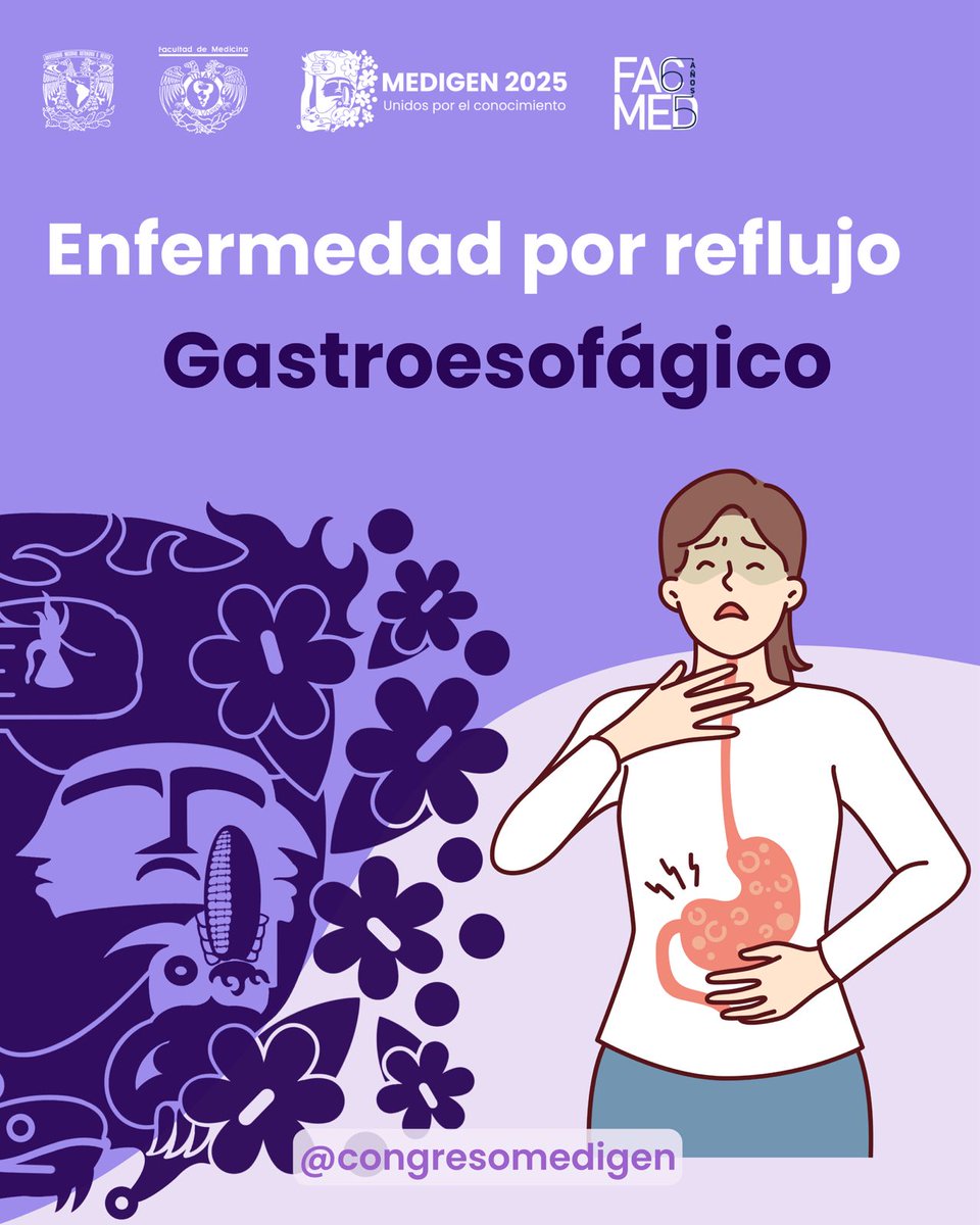 congresomedigen's tweet photo. ¿Sabes cómo diagnosticar y tratar el reflujo gastroesofágico? Te compartimos puntos clave, pero si quieres profundizar, asiste al congreso y aprende de un especialista. 👨🏽‍⚕️👩🏻‍⚕️🧪🪻

#unidosporelconocimiento #medigen #facmedunam #gastro https://t.co/rDISrKRIf9