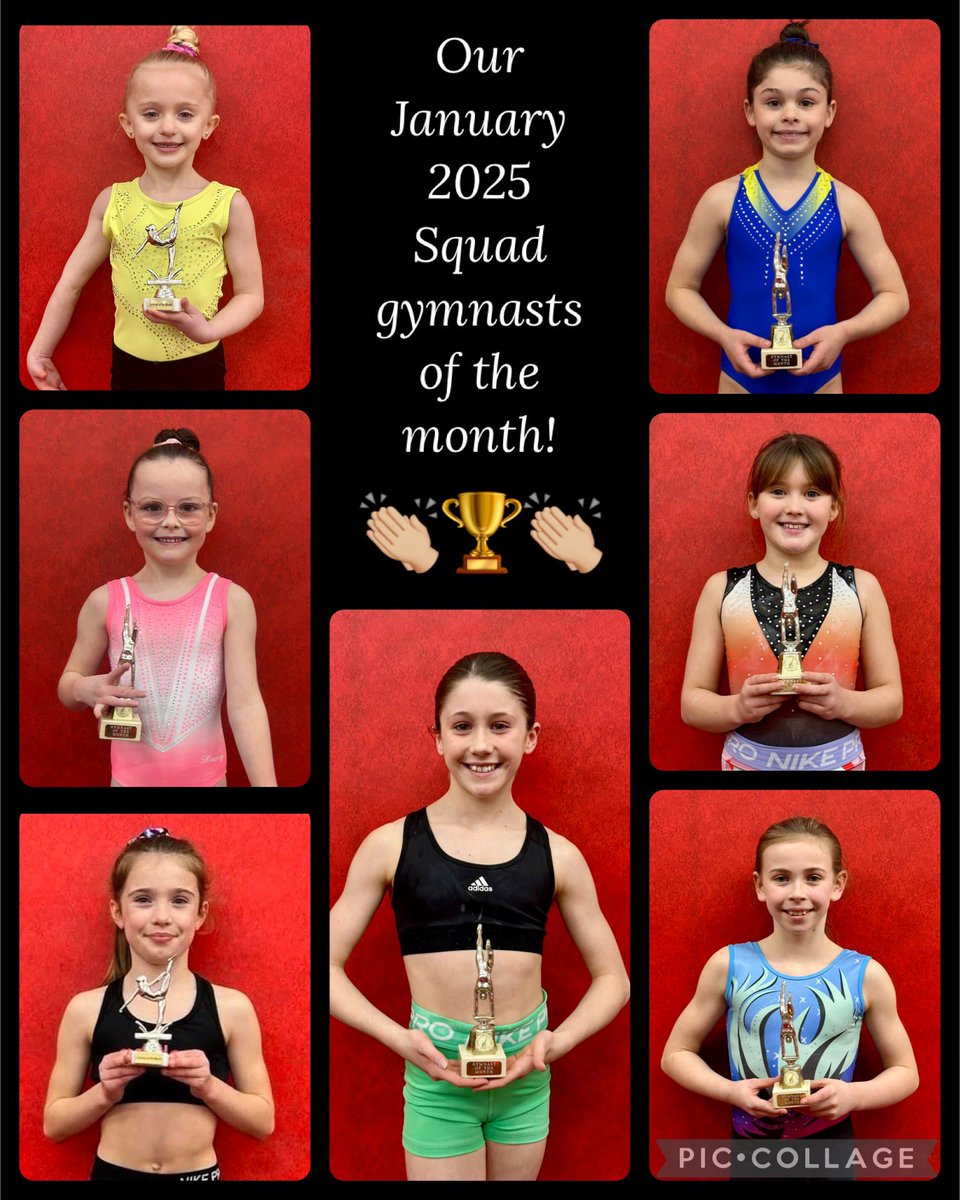 Start of the new year with our January  2025 Squad gymnasts of the month! Congratulations girls🙌💕