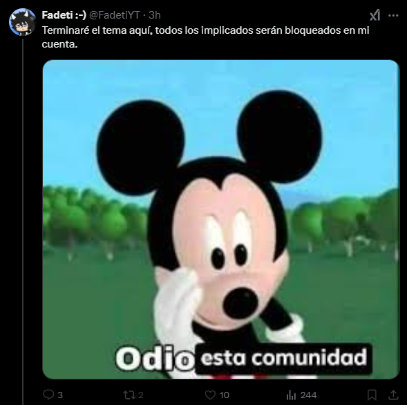 Bueno, en este post hablaré sobre lo que sucede si no apoyas la misma ideología que Fadeti: