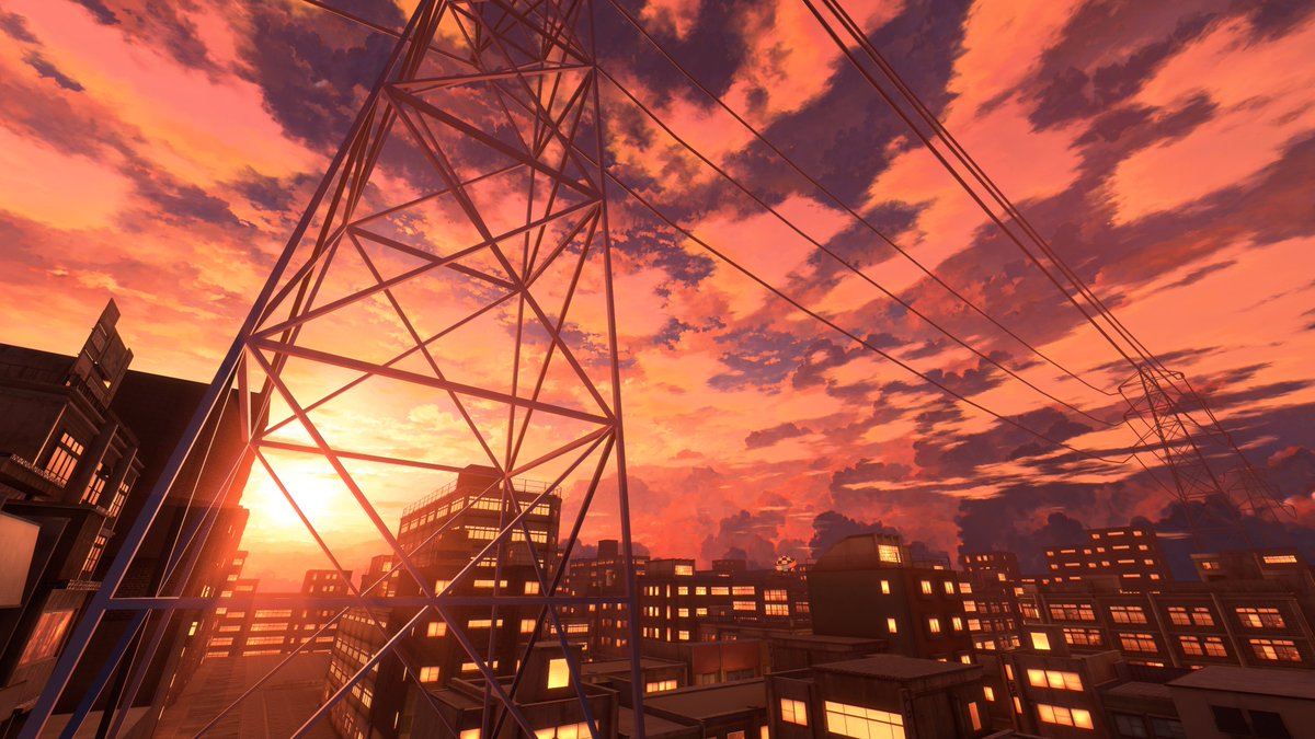 Tigri_AkaNasu's tweet image. 日が暮れると皆
思い思いの場所に集まり語り明かすらしい
#Unity3