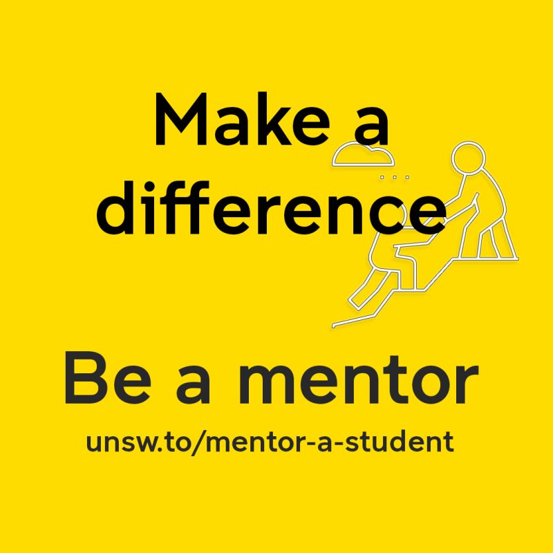 Mentoring a student at the #UNSW offers alumni a meaningful way to reconnect with our School.

Inspire the next generation, shape their career paths, and enhance your own professional development, all while making a lasting difference.

Learn more at: lnkd.in/g8dcabQc