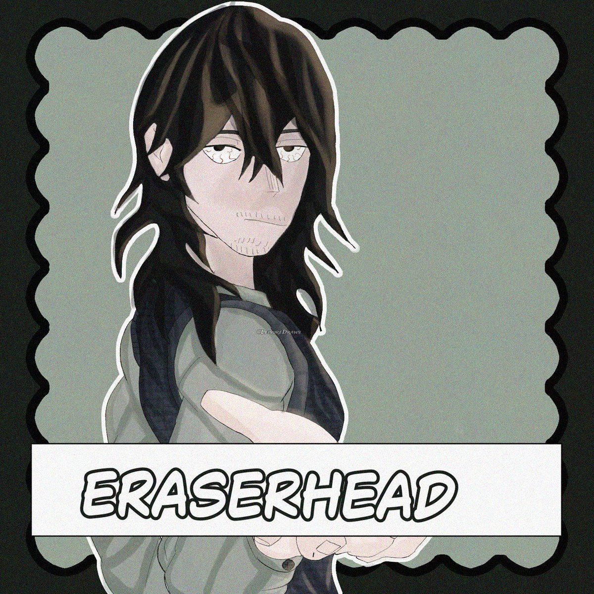 LeisureDraws's tweet photo. Do Y'all think Eraser would have pin-ups?  I was doodling and doodled this based on that idea. #FanArt #MHAFanArt #Eraserhead #ShoutaAizawa https://t.co/QVsuTF2SOU