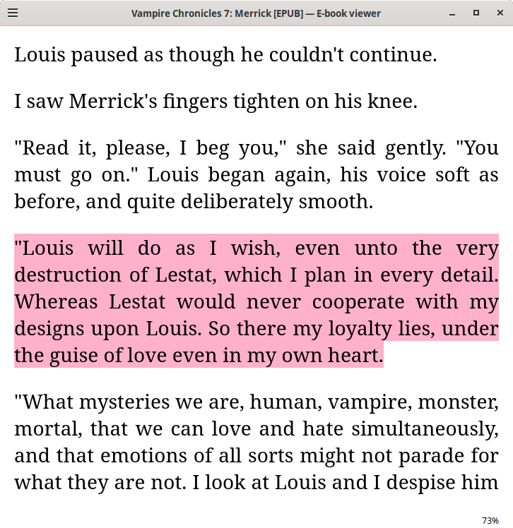 suikamelon6's tweet photo. Claudia's diary from #Merrick #VC #Ldpdl #Lestat #Claudia #unholyfamily #iwtv #InterviewWithTheVampire
"Louis will do as I wish, even unto the very destruction of Lestat, which I plan in every detail. Whereas Lestat would never cooperate with my designs upon Louis." 1/4 https://t.co/9bQbdeVUIG
