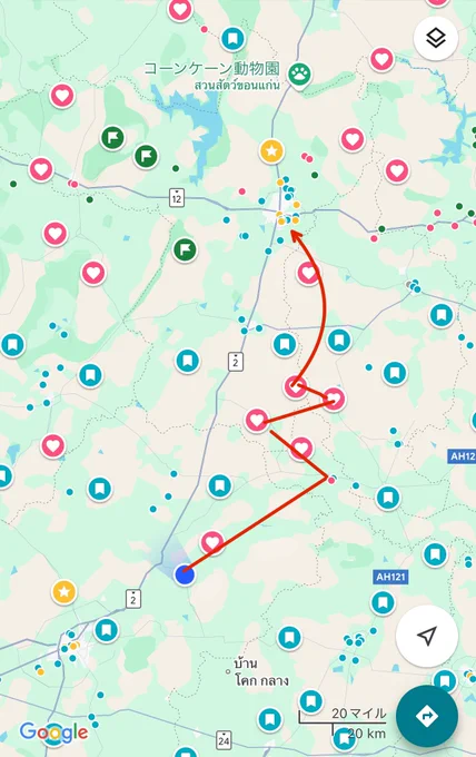 おはようございますイサーン北部バイク旅4日目は、ここピマーイ遺跡よりコンケーンを目指したいと思います。しかし、距離をザッと計算すると350キロほど。たどり着けるか?この3日ですでに1000キロ弱走ってますよ。無茶しすぎですな 