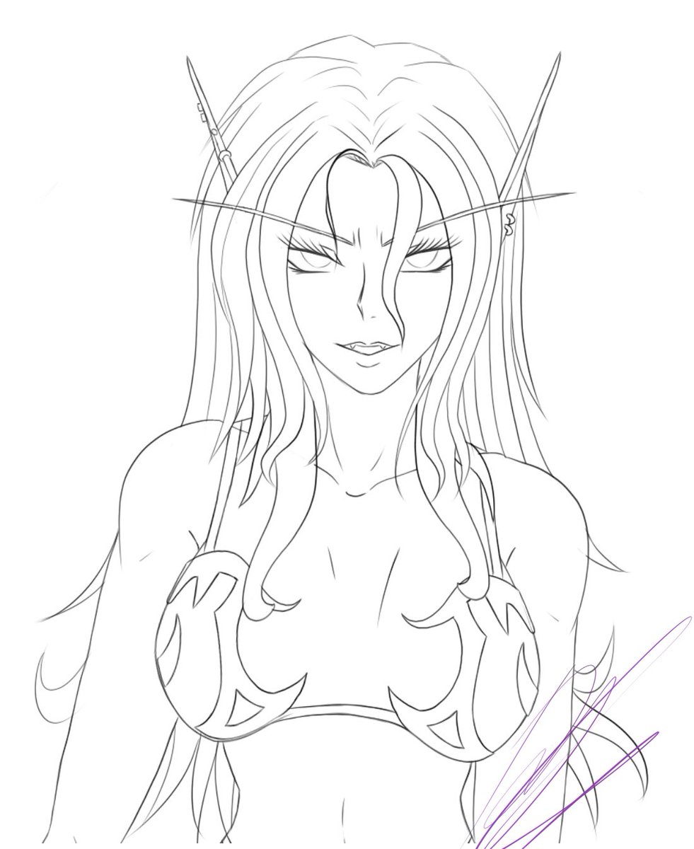 stickydragons's tweet photo. Wip of my void elf warlock <3 #worldofwarcraft #voidelf #warcraft https://t.co/CGq6PP2pV8