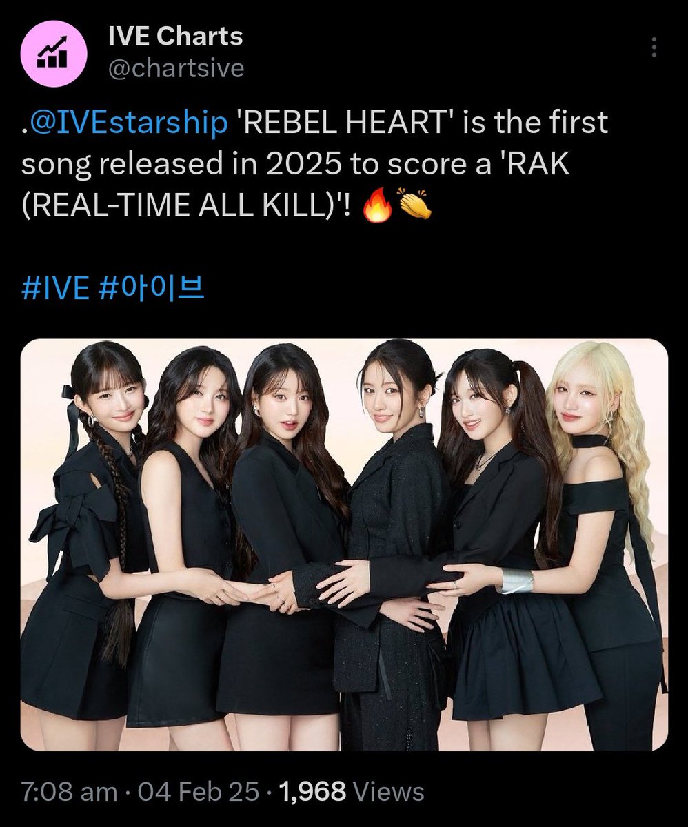 jcamity's tweet photo. IVE got dragged bcs HEYA &amp; Accendio didn't have any wins last year, kpop stans thinking it's the start of their downfall but with this cb, they managed to score the first RAK for 2025, their 6th song to do so, becoming the best selling gg in hanteo history, and winning 6 trophy + https://t.co/9dg8ZXW7oY