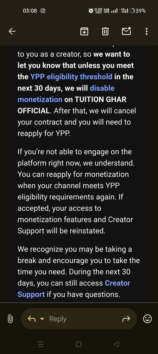 Amarwds's tweet photo. @TeamYouTube hello,sir my youtube channel is now demonitized becoz I didn't post anything on my youtube channel last few months plz help me what I do ? Now I will be active and post every day but plz monetize my youtube channel again... sending screenshots 🙏 https://t.co/gdPSq5ujAm