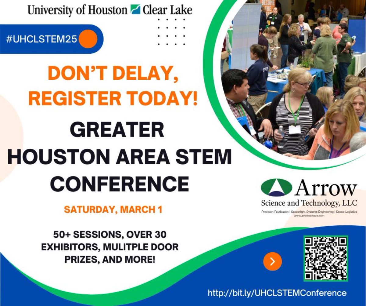 Carol Waters, Ed.D. (@drh2os_stem) on Twitter photo Register today! #UHCLSTEM25
uhcl.edu/education/cent…
<a href="/UHClearLake/">University of Houston-Clear Lake</a> <a href="/UHCLPearland/">UHCL Pearland Campus</a> Register today! #UHCLSTEM25
uhcl.edu/education/cent…
<a href="/UHClearLake/">University of Houston-Clear Lake</a> <a href="/UHCLPearland/">UHCL Pearland Campus</a>