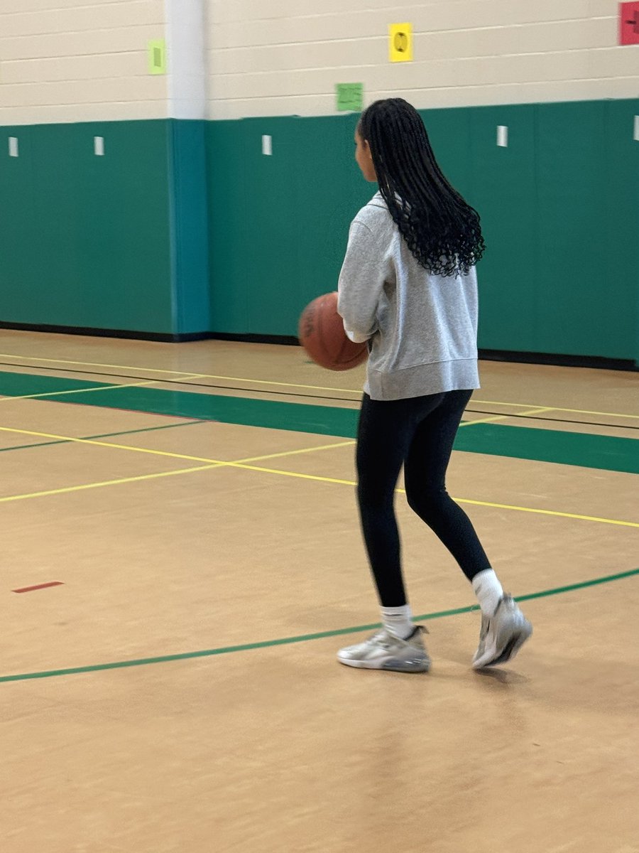 A little basketball in PE today.