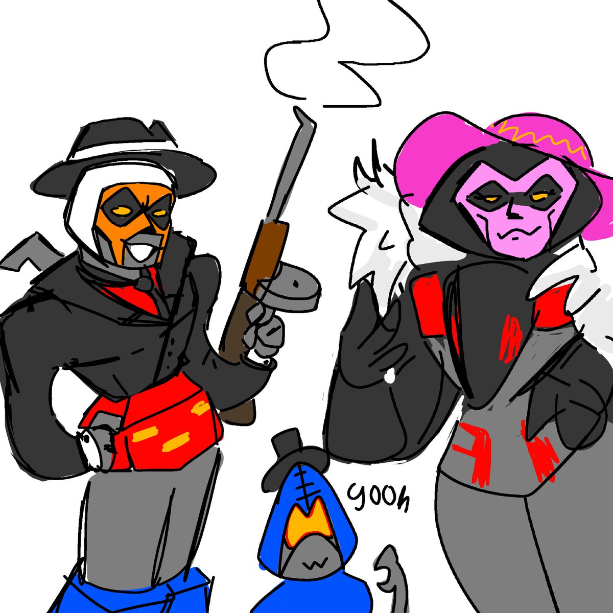 Bananamn114783M's tweet image. Got a bit silly now I’m tired so I made this quick silly art thing because uuuh yea :D
#gobots