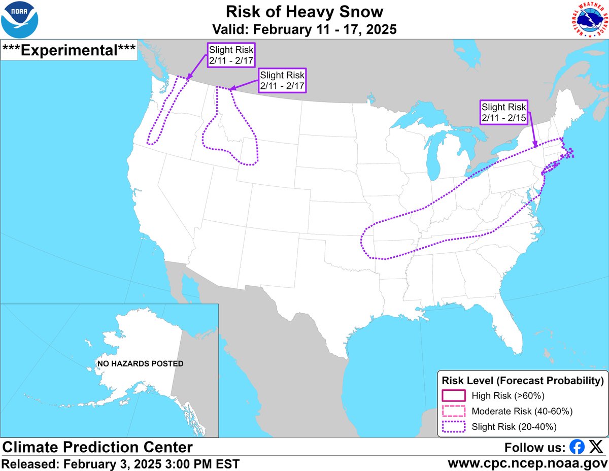 ToddYakoubian's tweet photo. ❄️❄️❄️EXPERIMENTAL FORECAST❄️❄️❄️
SLIGHT risk for heavy snow northern Arkansas February 11-15. This is the time period I have been highlighting. I would NOT get your hopes up, but winter will try to make a comeback. #ARWX #ARStormTeam https://t.co/BSorOPFip3