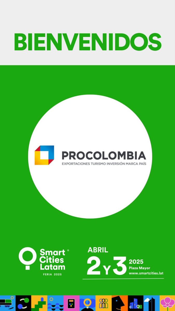 ¡Damos la bienvenida a @procolombiaco  a Smart Cities Latam 2025! 📢

La organización encargada de promover el turismo, la inversión extranjera en Colombia, las exportaciones no minero energéticas y la imagen del país.

#smartcitieslatam2025  #Innovacion #territoriosinteligentes