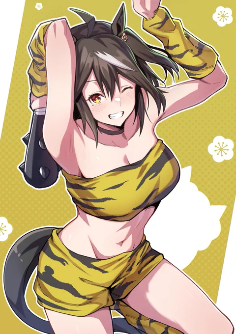 節分の日に間に合わなかったけど鬼キタちゃん描きました#ウマ娘 