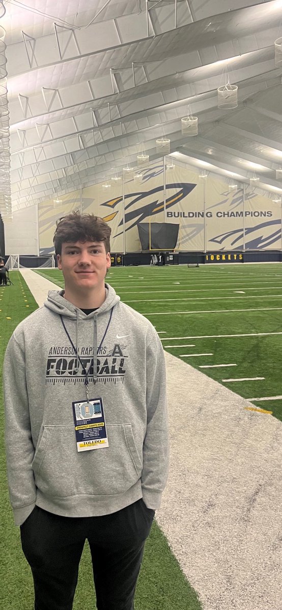 Had a great time at Toledo Junior Day this weekend. Thank you <a href="/vkehres/">Vince Kehres</a> and <a href="/CoachFlemWR/">RJ Fleming</a> for the having me. 

<a href="/CoachEvanDreyer/">Evan Dreyer</a>