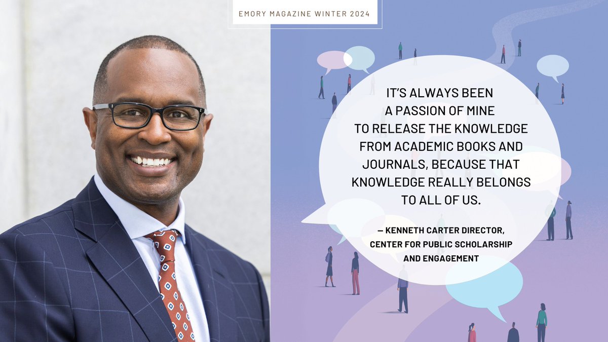 Emory’s Center for Public Scholarship and Engagement seeks to make research and academic ideas accessible to everyone. Kenneth Carter, the center’s founding director, believes that Emory can be a leader in this space.

➡️ Feature story: links.emory.edu/15T