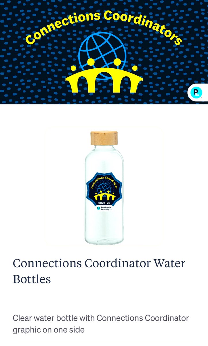 ceci_camarero's tweet photo. ๐คฉAlready loving my #connectionscoordinator water bottle! ๐ซถ Thanks for this gift @ParticipateLrng It is an hornor to serve in this role! ๐#UnitingOurWorld @juless_dee @MicheleMacumber https://t.co/a6wMVnqNdw