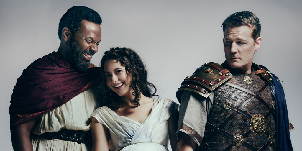 stratfest's tweet photo. "The silence often of pure innocence persuades when speaking fails."

#SFWintersTale

André Sills, Sara Topham, and Graham Abbey,  A Winter's Tale. 
Photography by Ted Belton. https://t.co/7Wk08kRMOt