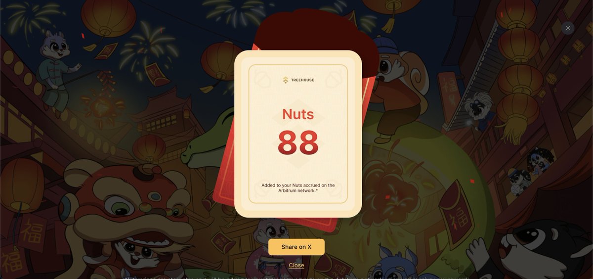 davidi_wei's tweet photo. Just won 88 Nuts from @TreehouseFi's daily red packets!🧧
Celebrate CNY with the squirrels! 🐿️

Join the fun: https://t.co/cRq82Ut5OC

#8DaysOf1888 https://t.co/TRmFxnQCpZ