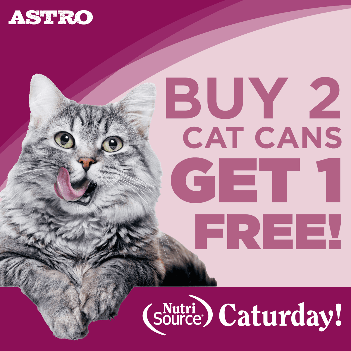 idlewirepetcare's tweet photo. Caturday's is back! On the first Saturdays of every month starting, February 1st, NutriSource wants to give you some canned cat food. Here's the deal, buy 2 cans get 1 FREE! Or buy a 4lbs or larger bag of dry food and get 3 cans FREE! #idlewirepetcare #NutriSource #BOGO https://t.co/Bsbf8JkHvZ