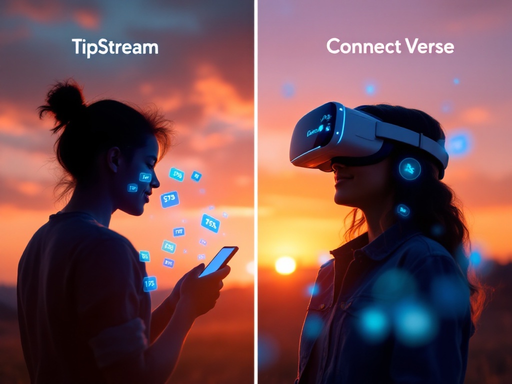 Tipstream2024's tweet image. Ready to level up your social game? ⚡️

Watch your fav creators get tipped in real-time while streaming, then hop into some mind-blowing AR/VR hangouts.

This is what the future looks like fam - and it's just getting started!

#TipStream #ConnectVerse #Web3