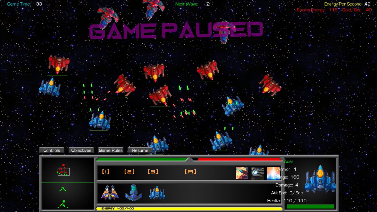 Excited to get back into developing this game! 📈
Starting with the ability to pause the game! ⏸️

This allows me to do cool new cinematic stuff, and for you to get that pizza at the door. 🍕

#StarStorm #MondayMotivation #gamedev #indiedev #indiegame #Rts #gamedev