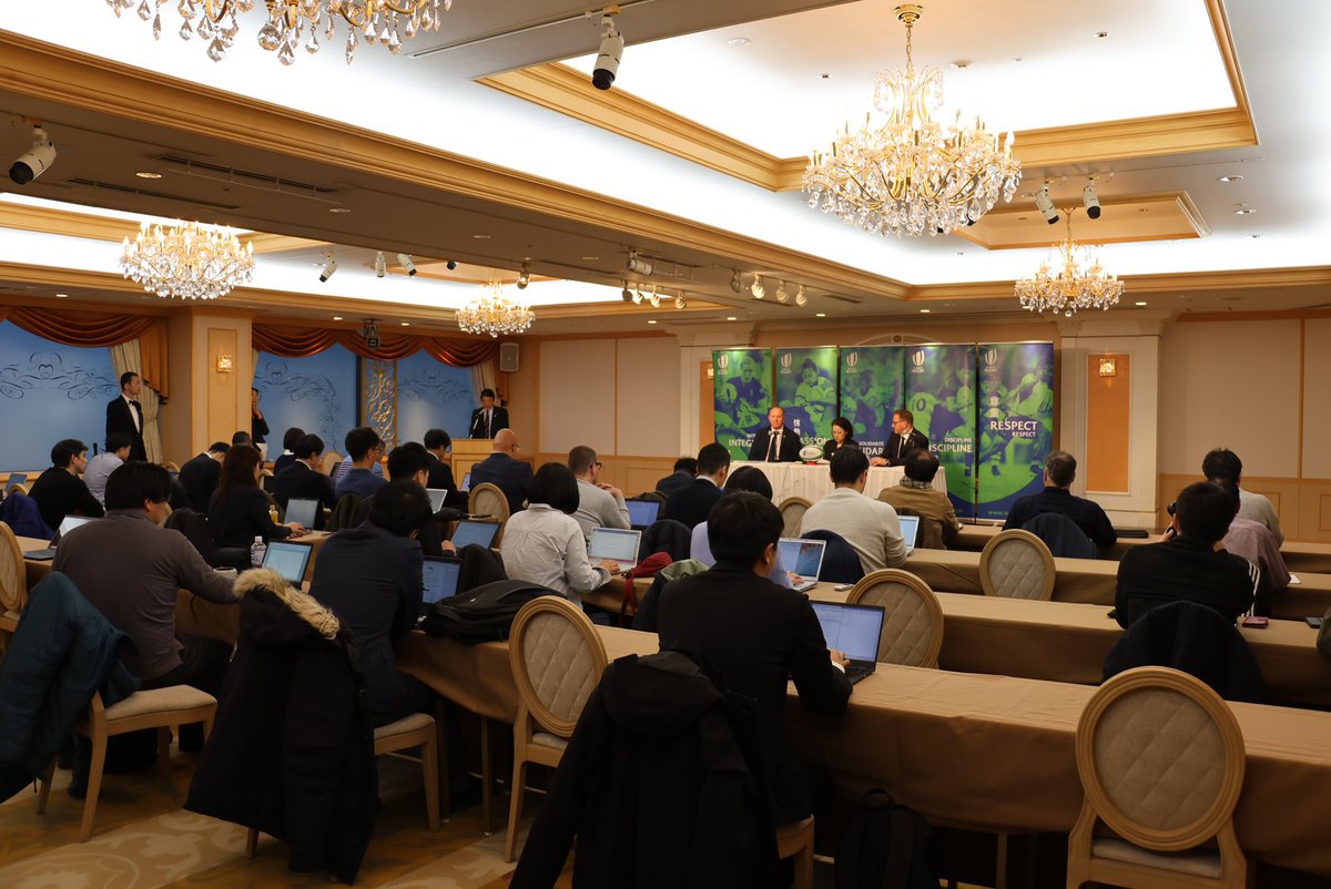 World Rugby Chair Brett Robinson &amp; CEO Alan Gilpin address the media after productive meetings with the <a href="/JRFURugby/">Japan Rugby</a> in Tokyo, where discussions covered Japan’s importance to the global game, the union’s desire to host world class events &amp; the advancement of women’s rugby.