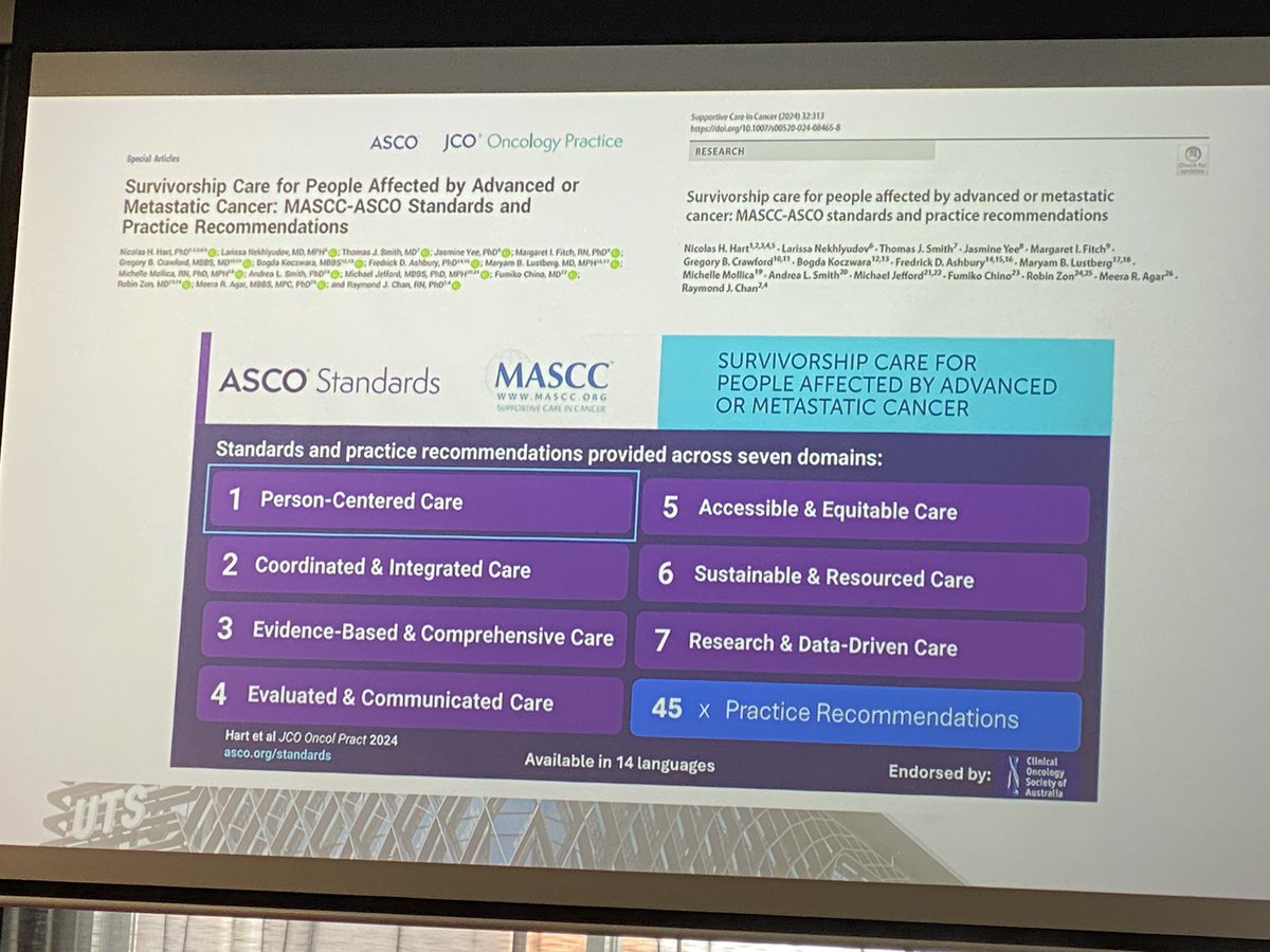 A/Prof Ben Smith @bensmithphd.bsky.social (@cancer_k2a) on Twitter photo Great to see <a href="/DrNicolasHart/">Nicolas Hart</a> & colleagues leading the development of practice standards & recommendations to address the unique needs of people living with advanced or metastatic cancer & their caregivers #WorldCancerDay #UnitedbyUnique ascopubs.org/doi/pdfdirect/โฆ Great to see <a href="/DrNicolasHart/">Nicolas Hart</a> & colleagues leading the development of practice standards & recommendations to address the unique needs of people living with advanced or metastatic cancer & their caregivers #WorldCancerDay #UnitedbyUnique ascopubs.org/doi/pdfdirect/โฆ