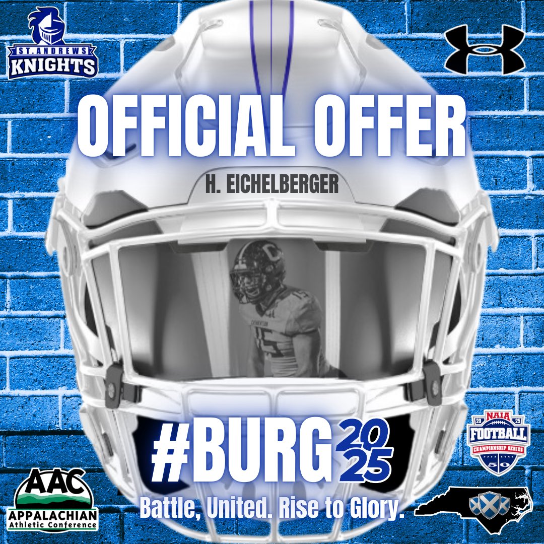 Hunter Eichelberger (@huntereich) on Twitter photo Very Blessed to have received an offer from <a href="/StAndrewsFB/">SAU Football</a>
<a href="/CoachBaldwin22/">Shawn Baldwin</a> <a href="/CoachQuinn19/">Matt Quinn</a>
<a href="/CHS_CavsFB/">Cuthbertson Football</a> Very Blessed to have received an offer from <a href="/StAndrewsFB/">SAU Football</a>
<a href="/CoachBaldwin22/">Shawn Baldwin</a> <a href="/CoachQuinn19/">Matt Quinn</a>
<a href="/CHS_CavsFB/">Cuthbertson Football</a>