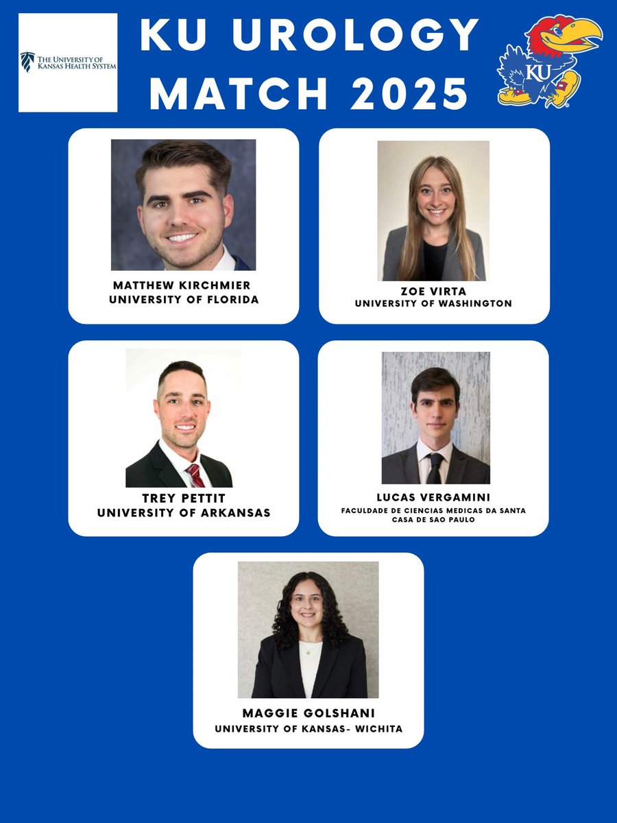 The University of Kansas Department of Urology (@urology_ku) on Twitter photo So excited to welcome our 5 (!!!!) incoming interns! Can’t wait to get to know these superstars in Kansas City 🤩 So excited to welcome our 5 (!!!!) incoming interns! Can’t wait to get to know these superstars in Kansas City 🤩