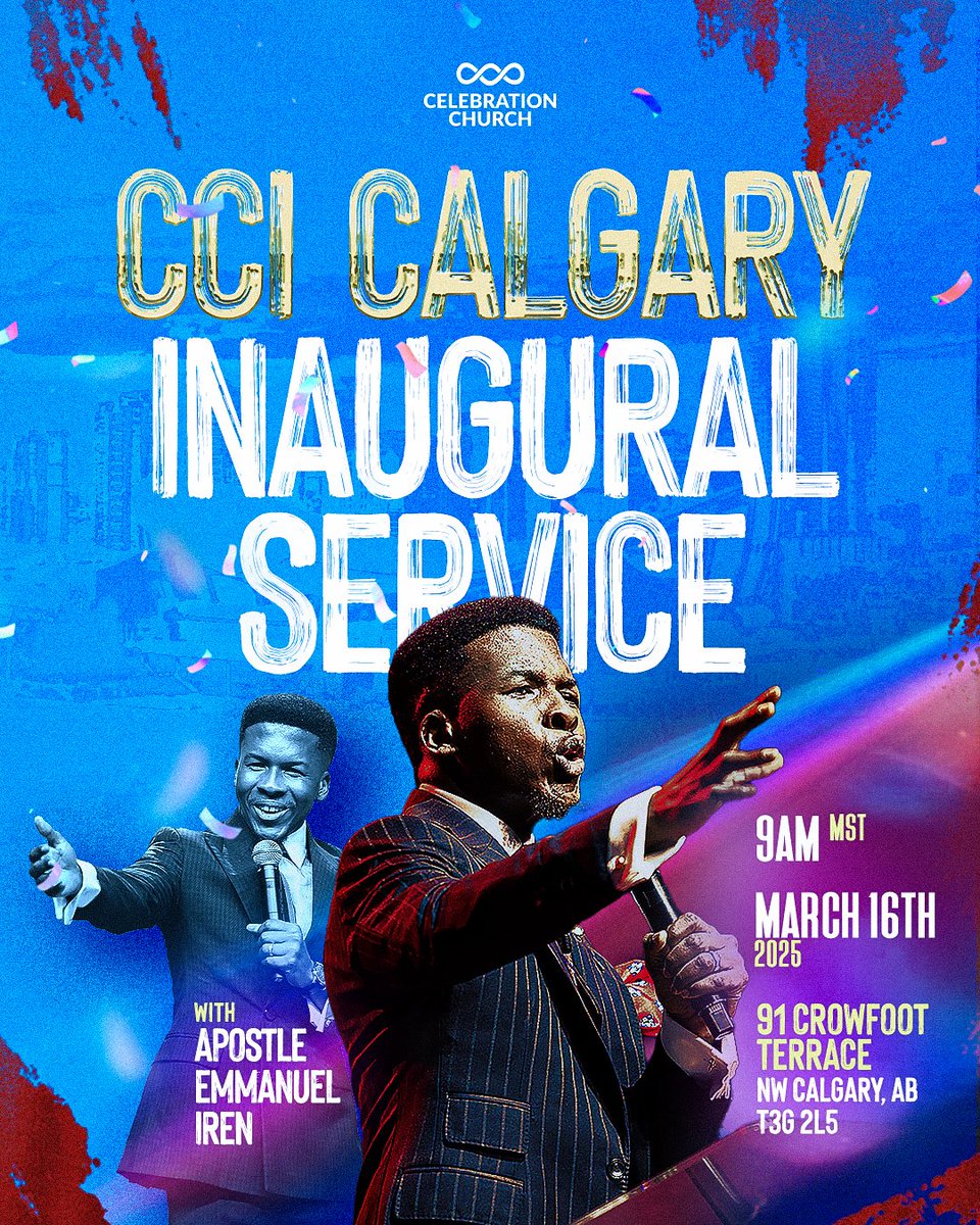 cci__global's tweet photo. Calgary it’s your turn!!!

We prayed we waited, and now the prophecy is being fulfilled in Calgary!

🔥 A billion souls in ten thousand cities🔥

Join us for a power-packed inaugural service on Sunday, March 16, 2025, at Cineplex Odeon Crowfoot Crossing Cinemas, 91 Crowfoot Terrace NW, Calgary, AB T3G 2L5.

📢 Spread the word, invite everyone you know—it’s time to turn the city of Calgary right side up! 🚀🔥🔥

#CCICalgary 
#CCIGlobal 
#1B10K 
#Calgary