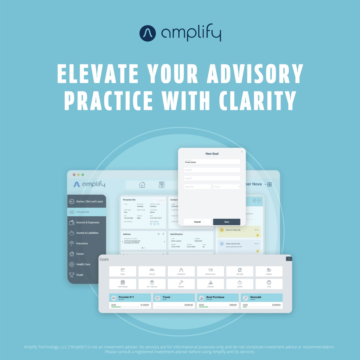 AmplifyPlatform's tweet photo. Gain a 360-degree client view, streamline portfolio management, and seamlessly align financial goals. Strengthen client relationships with customizable tools and secure sharing. 

Ready to transform your approach? Connect with us to get started at https://t.co/KouKprQXqD 

#WealthTech #Growth #FinancialServices