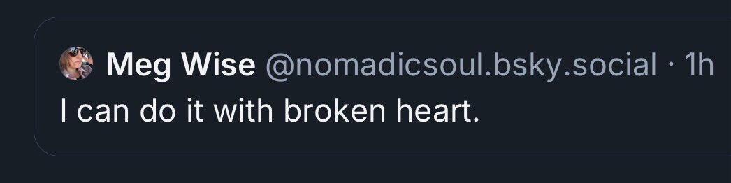 I’ve never really done that “choose a word/theme/whatever for the new year” thing, and I didn’t do it this year either …but I may go ahead and christen this my mantra for 2025.

Or just for life.