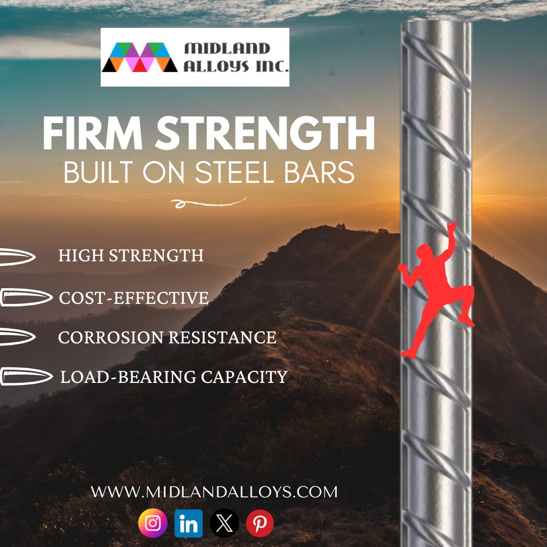 midland_inc's tweet image. Why Stainless Steel Bars Are a MUST-HAVE ?

🔹High Strength 
🔹 Cost-Effective 
🔹 Corrosion Resistance 
🔹 Load-Bearing Capacity
Leaving the details below to reach out :
✍️ info@midlandalloys.com
🌐 midlandalloys.com
📞 +91-22-23824625

#MidlandAlloysInc #SteelBars #SSBars