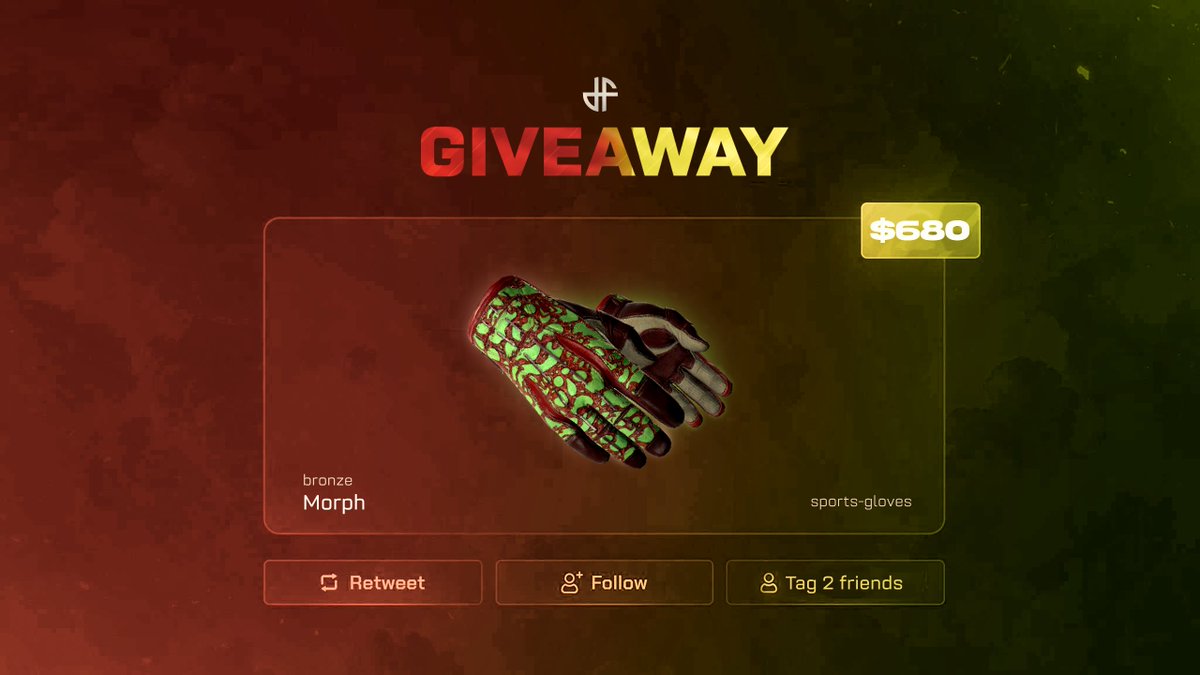 kuvsq's tweet image. 🎊$680 Bronze Morph Sports Gloves Giveaway 🎊

To enter: 
-♥️+🔁this tweet
Tag 2 friends in replies
Follow @kuvsq &amp;amp; @kuvsqcrypto 

⏰The winner will be rolled in 14 days, good luck!
#Giveaway #CS2Giveaways #CS2