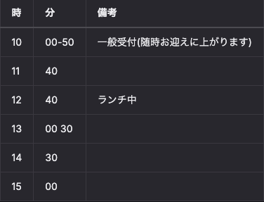時刻表