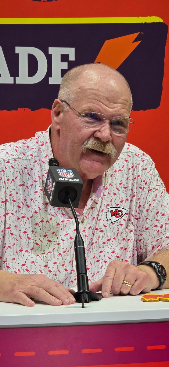 This is the face of the man that rules the most popular sport in America. How wholesome can you get? #ChiefsKingdom    #SuperBowlLIX    #OpeningNight