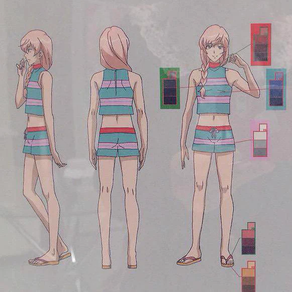 これは阿古哉ちゃんの水着設定画セラムンフィッシュアイの水着に激似で登場1人で騒ぎ散らかしていた 