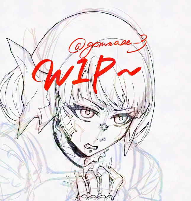 ケツ叩きも兼ねていま描いてるやつ(途中)