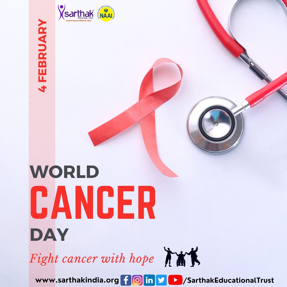 TrustSarthak's tweet photo. On #WorldCancerDay, Sarthak Educational Trust stands with fighters, survivors, and caregivers.💜Let’s raise awareness, break the stigma, and support those battling cancer. Early detection &amp; inclusion matter!💪 #WorldCancerDay2025 

📞 0124-4447700
🌐 https://t.co/c3YvWe6H3Z 👈 https://t.co/kbnnnef77M