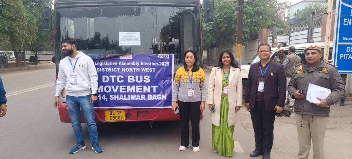 DM_NorthWest's tweet photo. Dispatching of polling parties in North West District! 🚎
We are ready to ensure smooth #DelhiAssemblyElection2025 🗳️ on 05 Feb 2025 🗓️
#DelhiDecides #VoteMatters #DoVote #NothingLikeVoting
@CeodelhiOffice @ECISVEEP https://t.co/dzjBQRt2aE