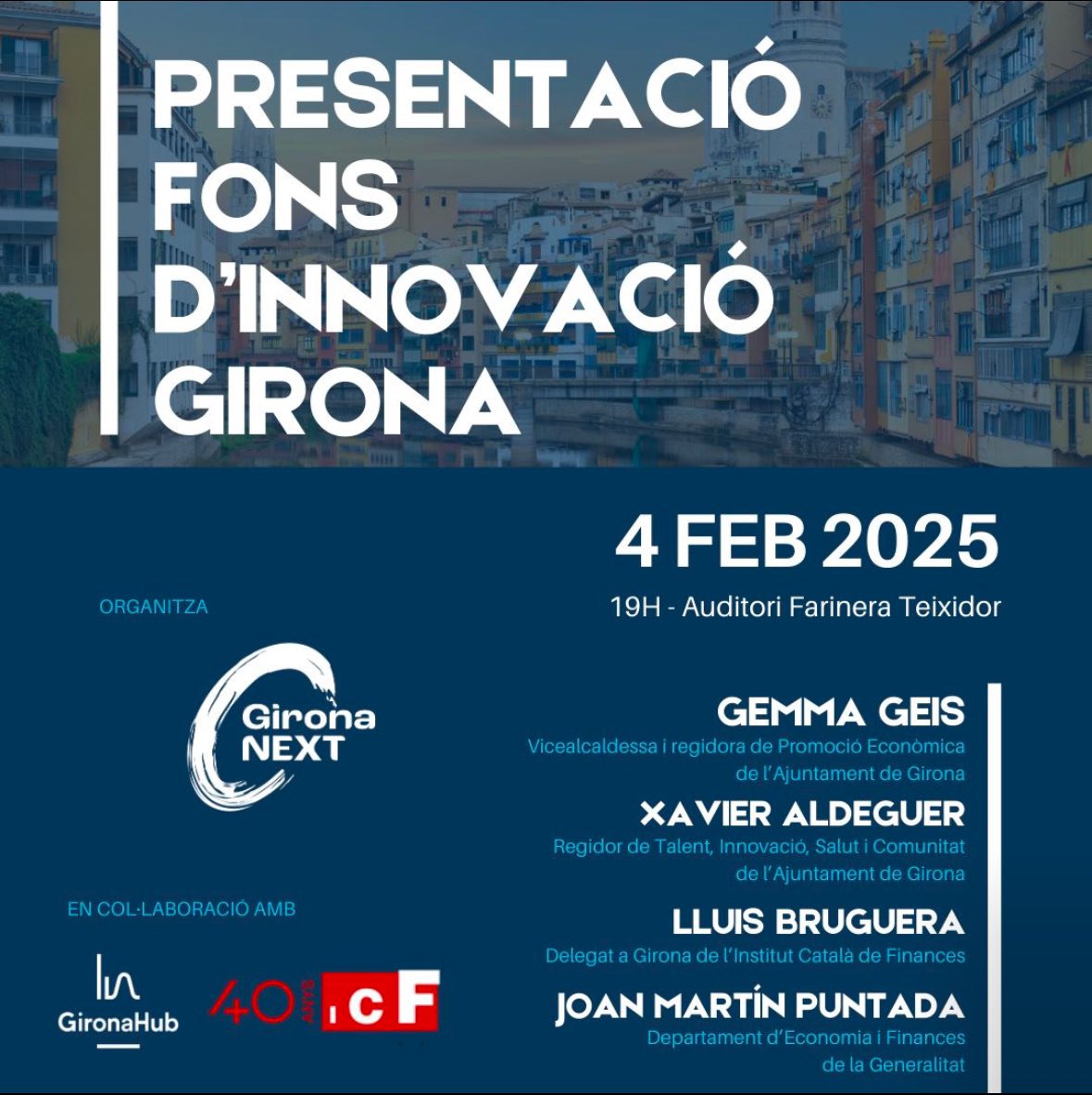 Girona Next (@gironanext) on Twitter photo 📢 T’agradaria conèixer tots els detalls sobre aquest nou fons de 5M€ per a start-ups?
Aquesta iniciativa pionera entre l’Ajuntament de Girona i l’ICF - Institut Català de Finances vol donar suport al creixement de les empreses emergents amb crèdits avantatjosos. 📢 T’agradaria conèixer tots els detalls sobre aquest nou fons de 5M€ per a start-ups?
Aquesta iniciativa pionera entre l’Ajuntament de Girona i l’ICF - Institut Català de Finances vol donar suport al creixement de les empreses emergents amb crèdits avantatjosos.