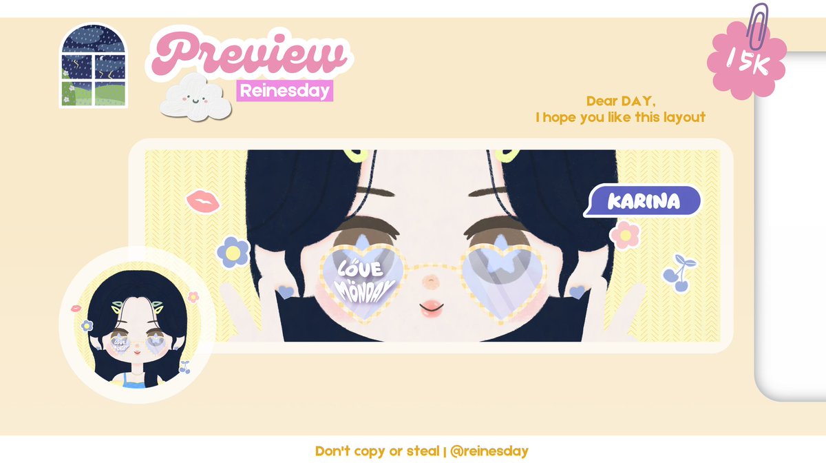 reinesday's tweet image. ೀ⋆ Help RT/ Repost please, thank you! 

Hyhyyy!! Rein bawa katalog layout chibi baru nihhh 😉
Ada karina, minnie, kazuha dan rei. Boleh di retext ya ୨ৎ

💷 15K 
Ba mutualan juga yuk! rep ajaa 𖹭

#zonauang