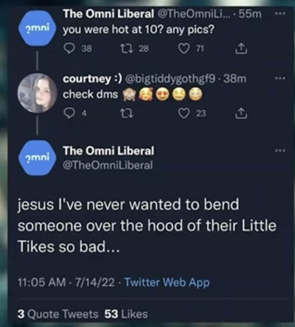 GGEvan317's tweet photo. jesus I've never wanted to gas someone with their easy bake oven so bad...

Nickerless DiMaggio Ninja Swept for this pedophile back in the day. https://t.co/v7fy4nDCot