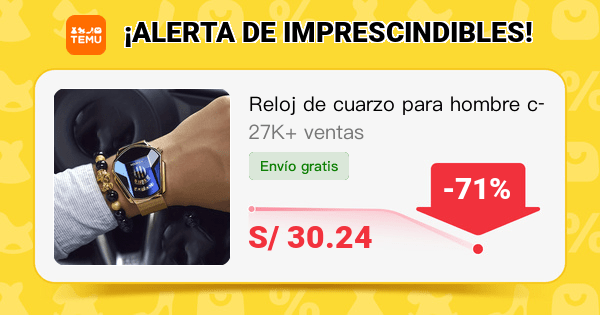 Luarium_GSYS's tweet photo. Reloj de cuarzo para hombre con esfera grande y correa de acero, ideal para regalo para el padre
Precio del cupón[S/ 30.24] -71%
Link: https://t.co/FEMyzYFQsB https://t.co/lOgPFbr2cX