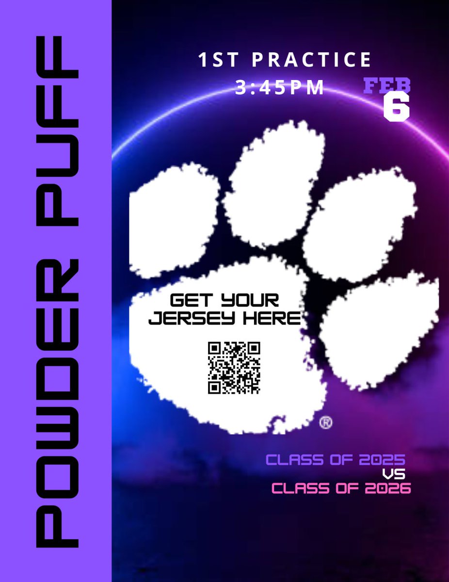 RCHSCougarsFB's tweet photo. Practice in just a few days. Get your jersey and waiver form taking care of ASAP 🩷💜
#WeAreRancho🖤💜 https://t.co/pap6gRu46l