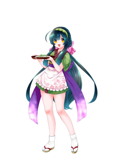 ずん子の和の給仕服です☆(ゝω・)v #レディースユニフォームの日