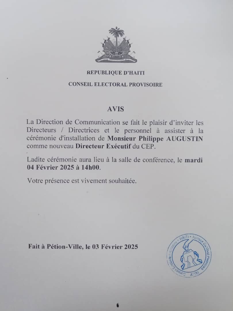 Le nouveau Directeur Exécutif du CEP
