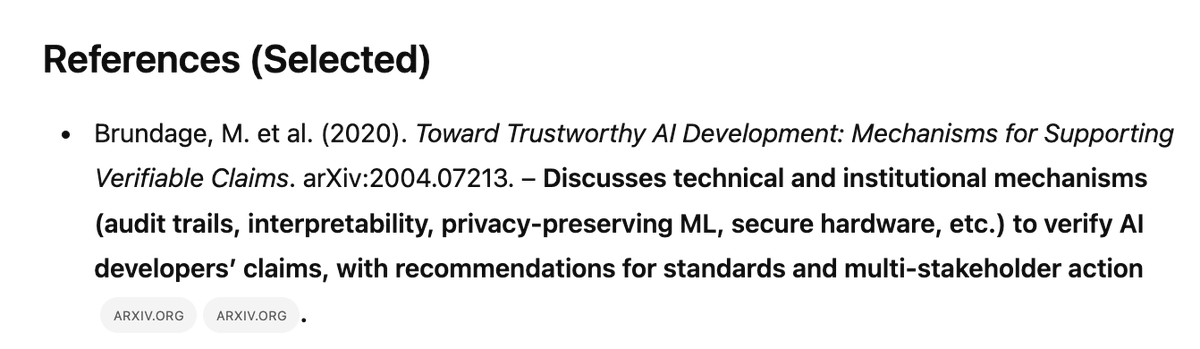 Miles_Brundage's tweet photo. Man goes to Deep Research, asks for help with the literature on trustworthy AI development.

Deep Research says, "You are in luck. There is relevant paper by Brundage et al."

Man: "But Deep Research..." https://t.co/9P0reJRZu9