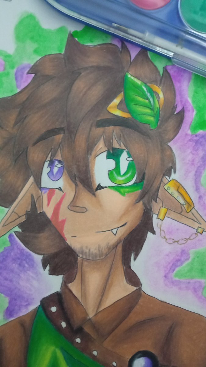 Desenho do "mélfo" com fundo em aquarela, tava morrendo de vontade de fazer algo assim.

#fanart #desenho #drawing #art 

→ <a href="/MeioElfoGamer/">Meio Elfo</a>