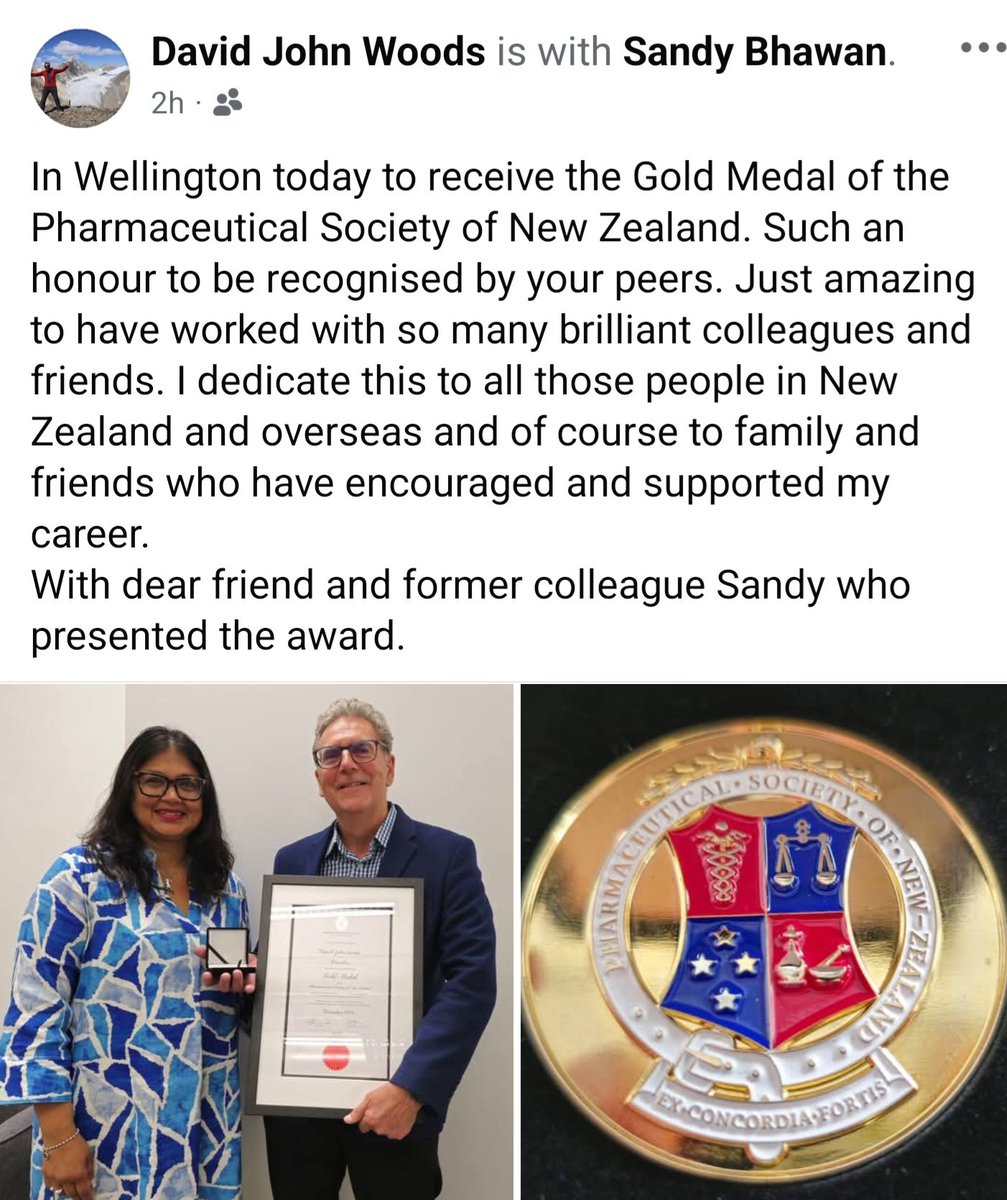 David J Woods FPS FRGS (@pharminfotech) on Twitter photo Such an honour to receive this award today. Thanks to everyone at <a href="/PharmSocNZ/">PSNZ</a> and all my colleagues past and present who have given me such opportunities to express myself, and with whom I share this award! <a href="/bpacnz/">bpacnz</a> <a href="/FMHS_UoA/">Faculty of Medical and Health Sciences</a> <a href="/VU_LT/">Vilnius University</a> <a href="/NZHospPharmacy/">NZHPA NZ Hospital Pharmacy Association</a> <a href="/OtagoPharmacy/">School of Pharmacy</a> <a href="/officialkmu/">ҚМУ / КМУ / KMU</a> Such an honour to receive this award today. Thanks to everyone at <a href="/PharmSocNZ/">PSNZ</a> and all my colleagues past and present who have given me such opportunities to express myself, and with whom I share this award! <a href="/bpacnz/">bpacnz</a> <a href="/FMHS_UoA/">Faculty of Medical and Health Sciences</a> <a href="/VU_LT/">Vilnius University</a> <a href="/NZHospPharmacy/">NZHPA NZ Hospital Pharmacy Association</a> <a href="/OtagoPharmacy/">School of Pharmacy</a> <a href="/officialkmu/">ҚМУ / КМУ / KMU</a>